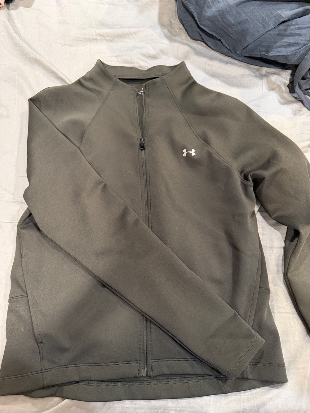 Under Armour Olive Zip-Up Performance Jacket